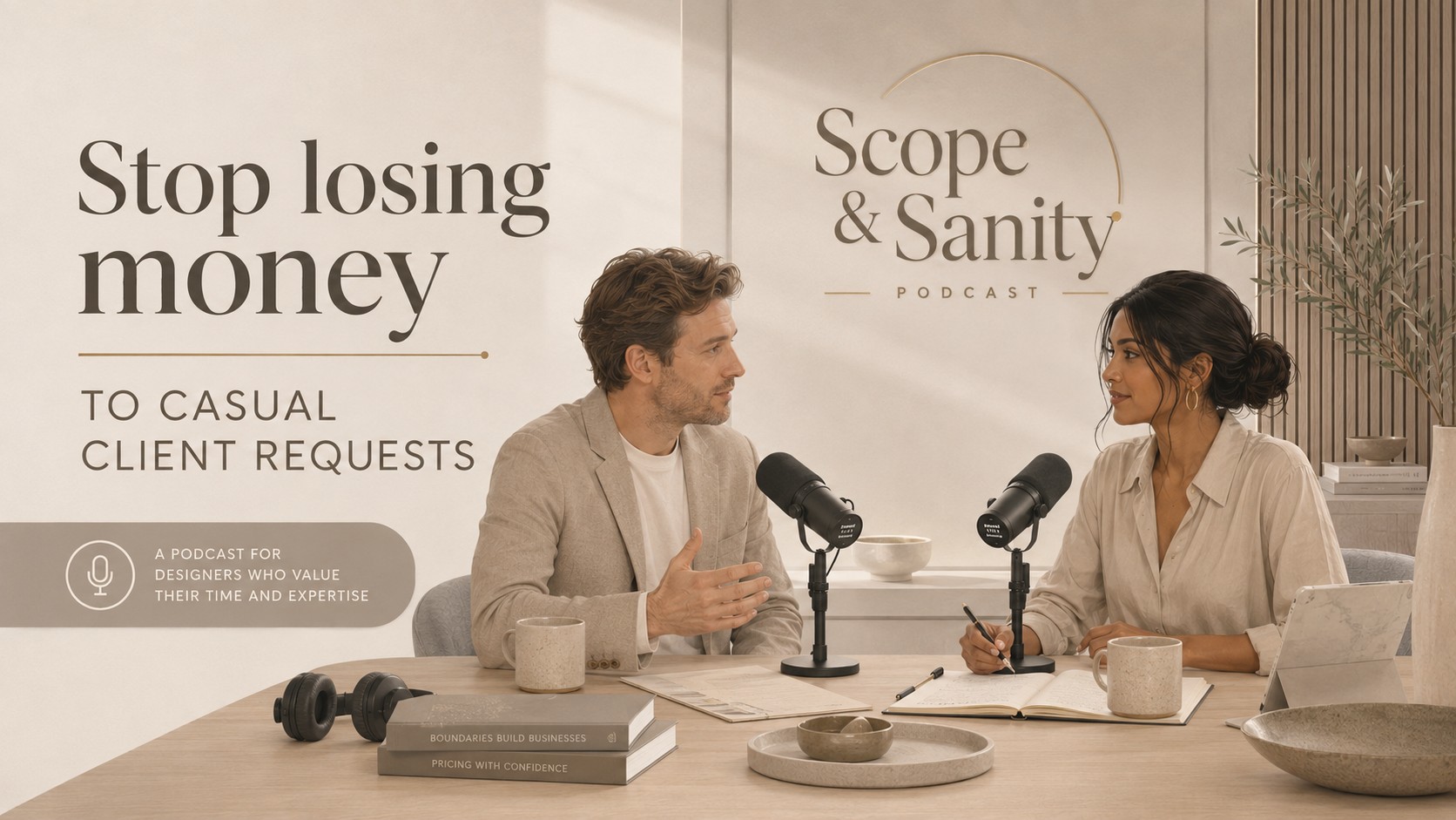 Scope & Sanity podcast — Stop losing money to casual client requests. A podcast for designers who value their time and expertise.
